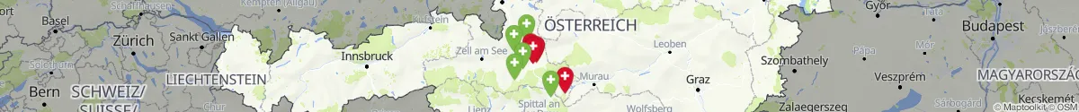 Map view for Pharmacies emergency services nearby Tweng (Tamsweg, Salzburg)
